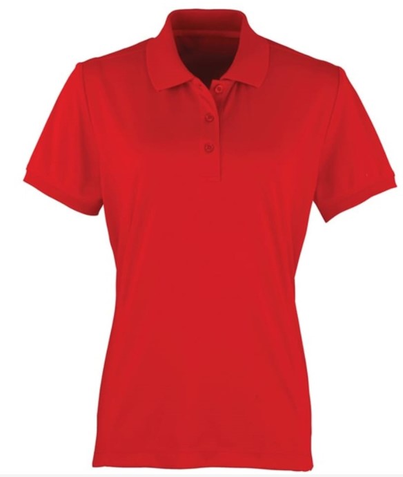 Red Polo Shirt with Logo