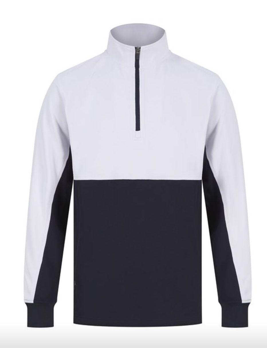 1/4zip White/Navy