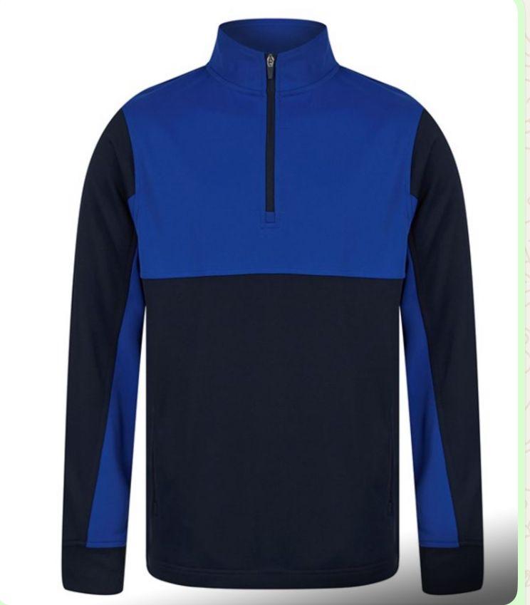 Quarter Zip Navy / Royal Blue
