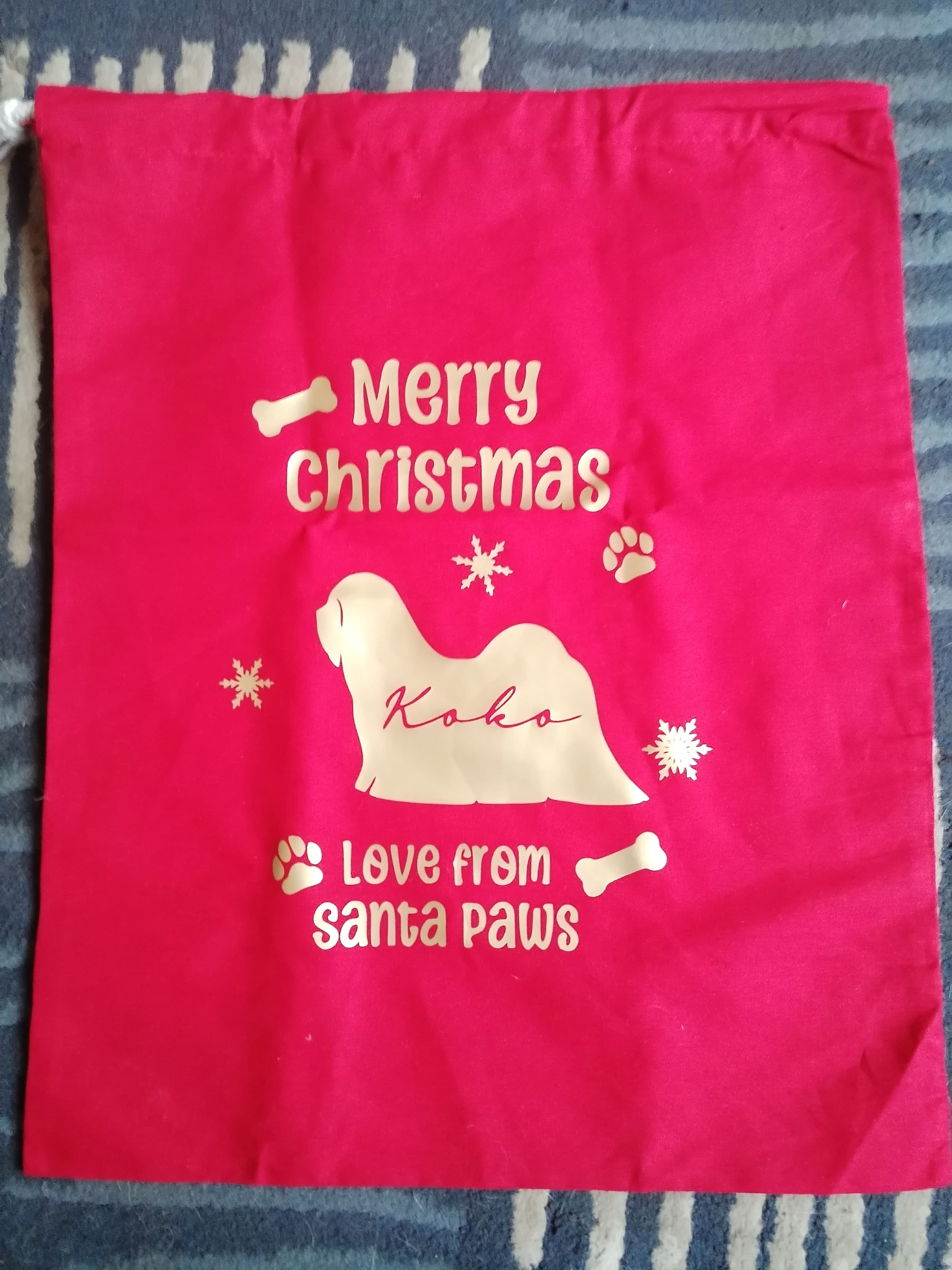 Red Personalised Christmas Sack