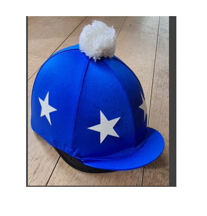 Skull Cap Cover - Royal Blue with White Stars